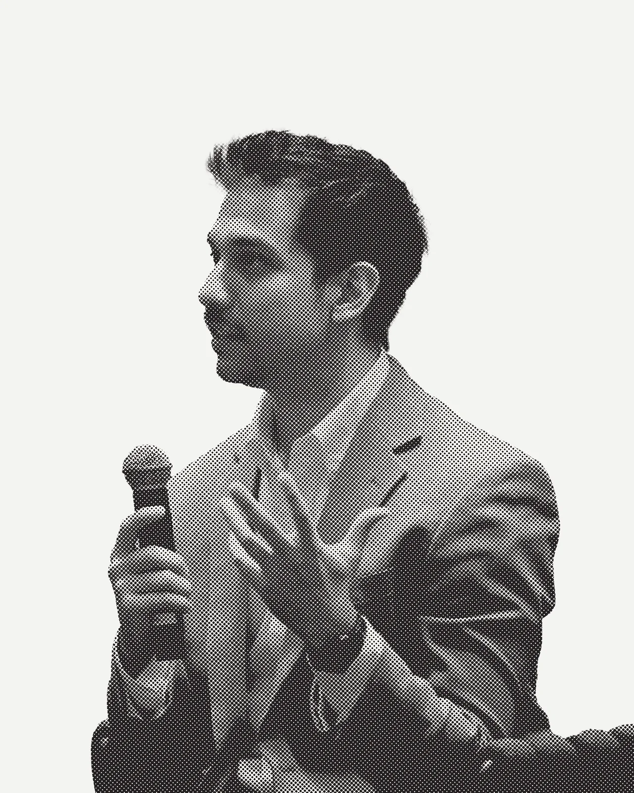 Michael Zepeda speaking into a microphone.